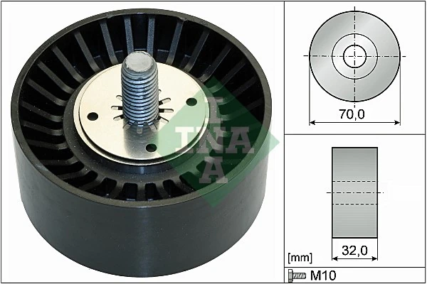 Deflection/Guide Pulley, V-ribbed belt